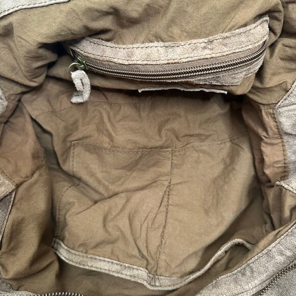 Free People Roma Suede Tote Boho Cow Leather Brown - Picture 7 of 7